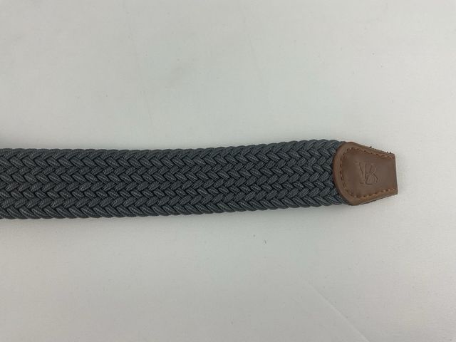 Cinturón elástico trenzado gris oscuro