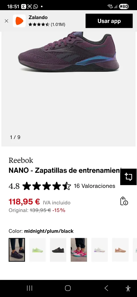 Zapatillas Reebok Entrenamiento Mujer/Hombre