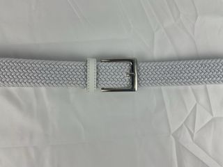 Cinturón elástico trenzado blanco