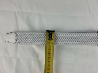 Cinturón elástico trenzado blanco