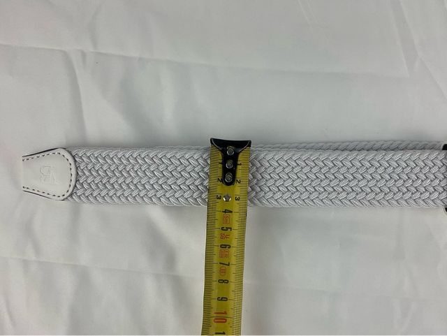 Cinturón elástico trenzado blanco