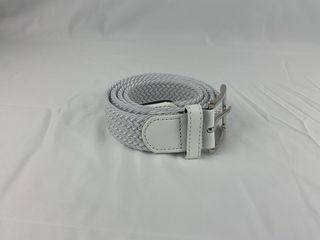 Cinturón elástico trenzado blanco