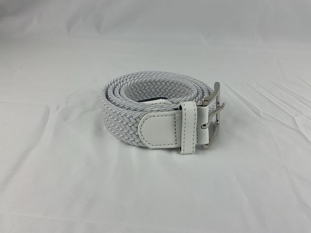 Cinturón elástico trenzado blanco