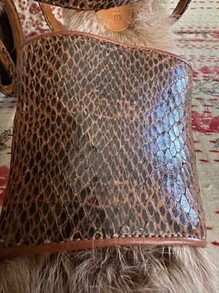 Sandalias Clergerie Piel Serpiente y Pelo