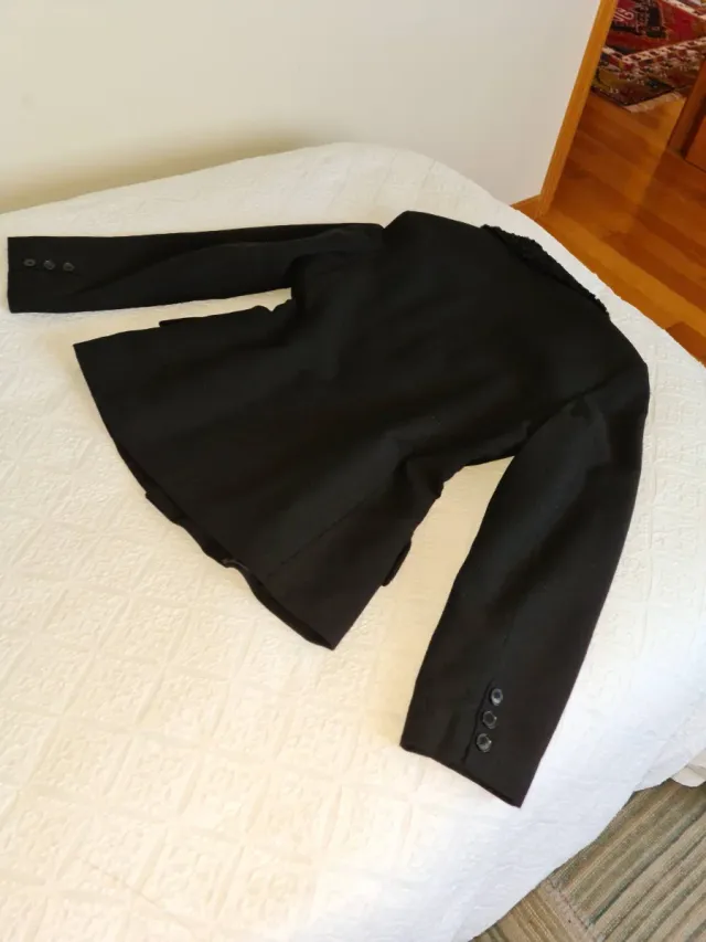 Chaqueta negra cuello Astracán