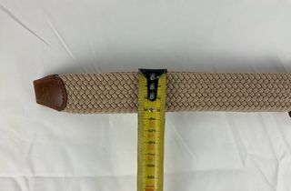 Cinturón trenzado elástico beige