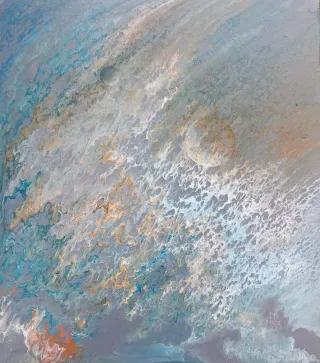 Dipinto acrilico su legno