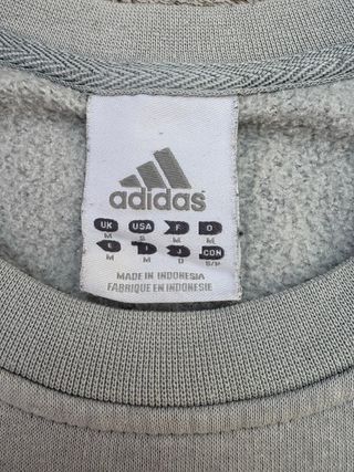 Adidas Sweathoodie Vintage Y2K Grey Athletic Retro