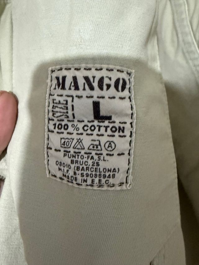 Chaleco vaquero Mango Vintage Talla L Beige