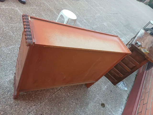 Mueble recibidor bambú y madera
