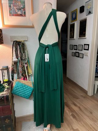 Vestido largo OBEEII verde