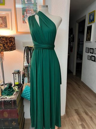 Vestido largo OBEEII verde