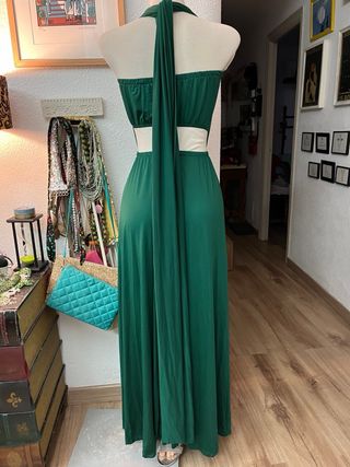 Vestido largo OBEEII verde