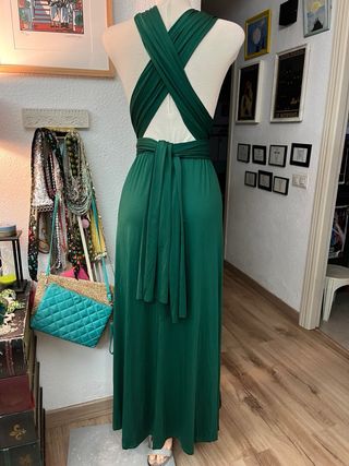 Vestido largo OBEEII verde