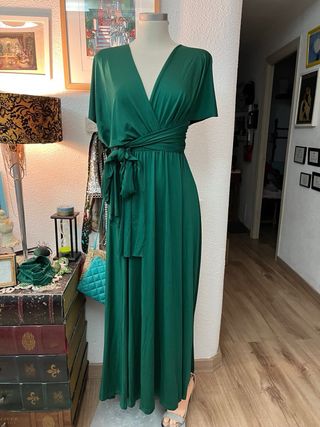 Vestido largo OBEEII verde