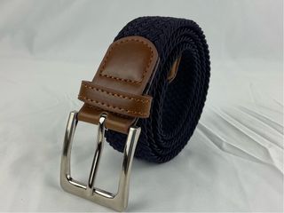 Cinturón elástico trenzado azul marino