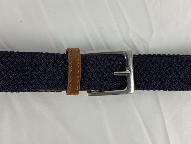 Cinturón elástico trenzado azul marino