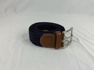 Cinturón elástico trenzado azul marino