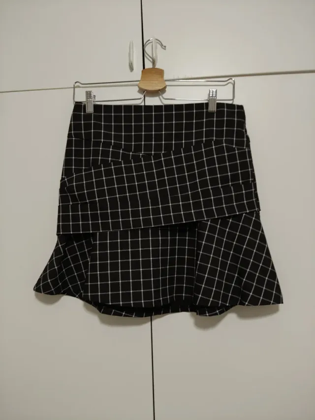 Falda cuadros Mango Talla S