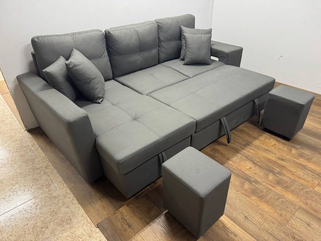 Súper OFERTA: Sofá y Cama. ¡Arcón y Pufs!