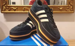 Adidas Gazelle Donna Platform Nere Oro Nuove.