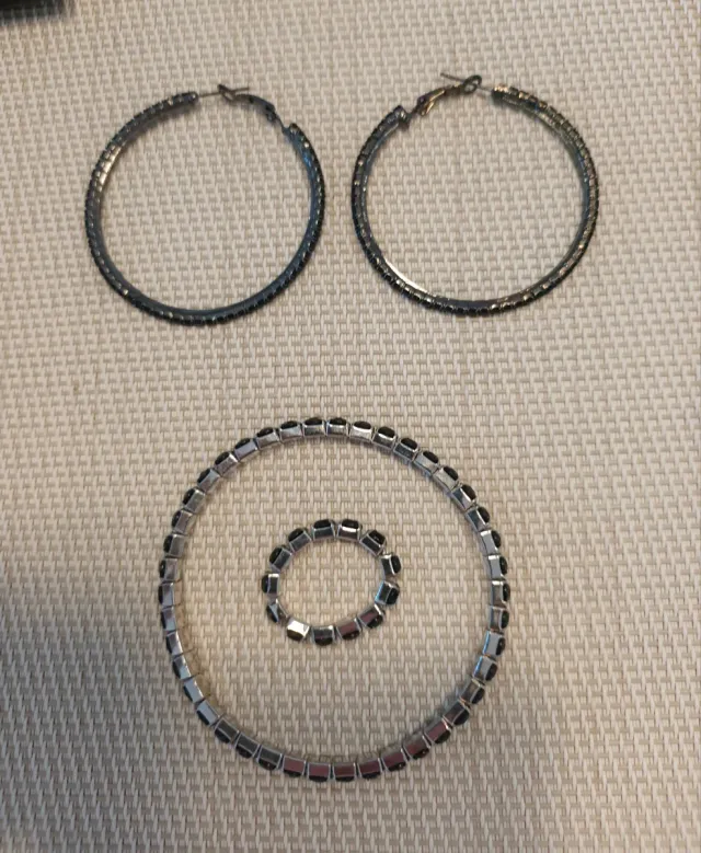 Conjunto Aros, Pulsera y Anillo