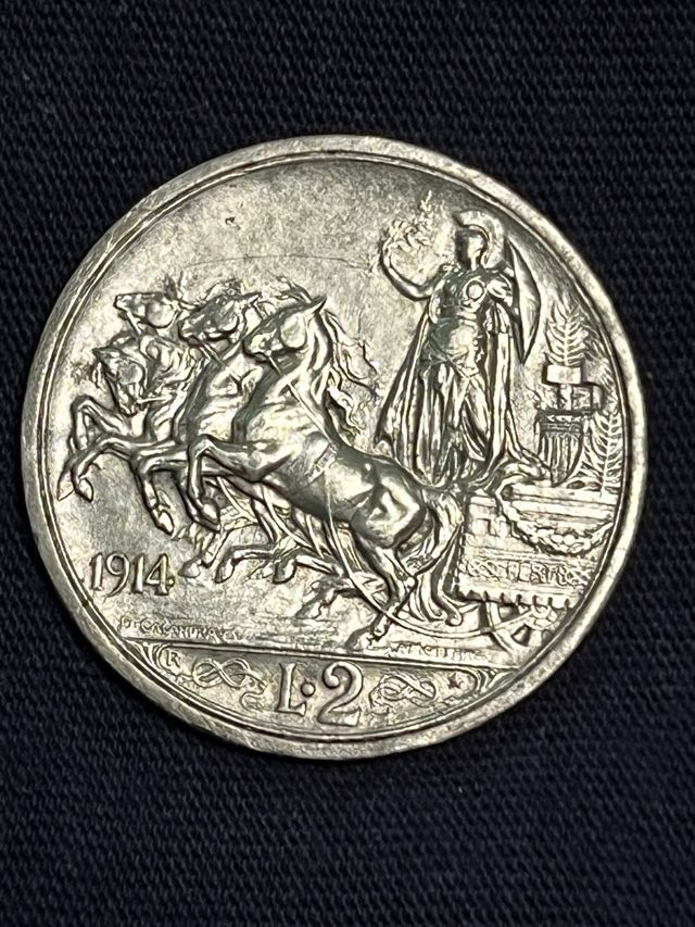 2 Lire 1914 - Vittorio Emanuele III