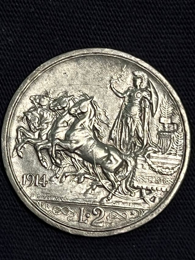 2 Lire 1914 - Vittorio Emanuele III