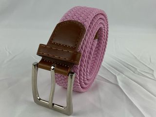 Cinturón elástico trenzado rosa