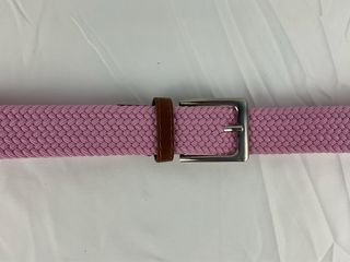 Cinturón elástico trenzado rosa