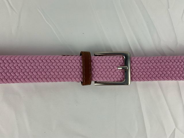 Cinturón elástico trenzado rosa