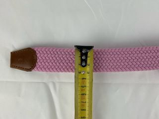 Cinturón elástico trenzado rosa