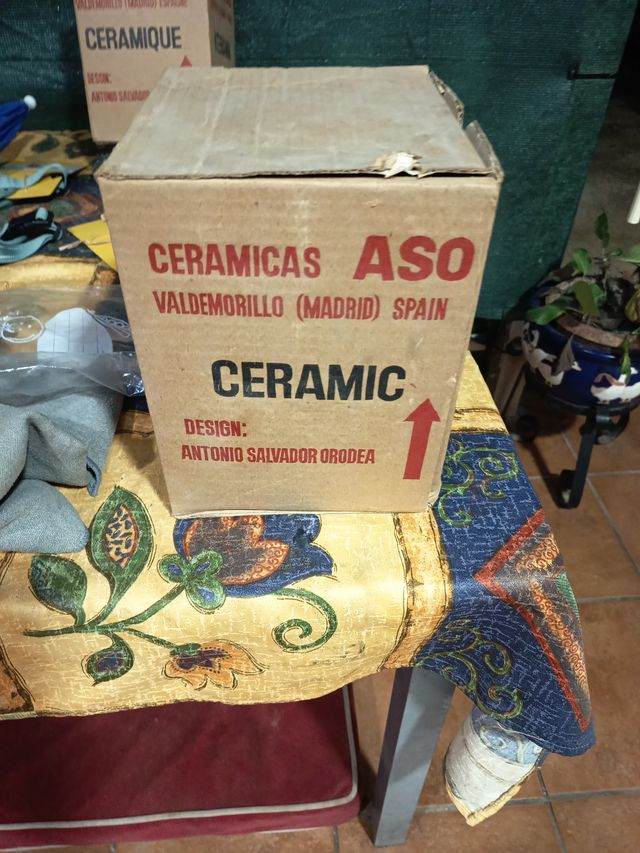 Jarrón de barro esmaltado