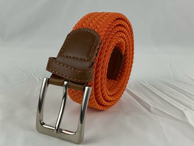 Cinturón elástico trenzado naranja