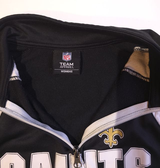 Chaqueta NFL Saints Mujer L Negro