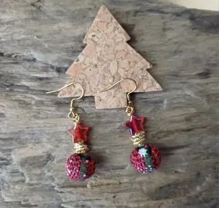 Orecchini Natalizi Stella Rossa