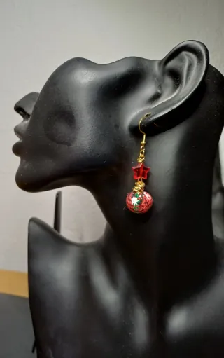 Orecchini Natalizi Stella Rossa