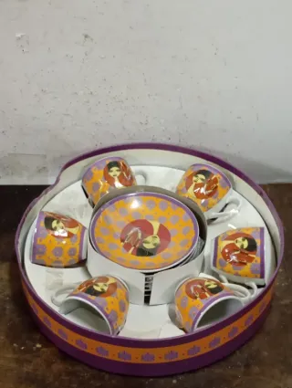 Liquidazione di Natale Set 6 tazze da caffè con piatti