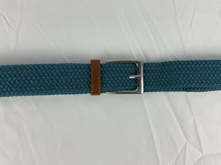 Cinturón elástico trenzado verde azulado