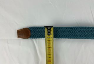 Cinturón elástico trenzado verde azulado