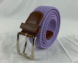 Cinturón elástico trenzado lila