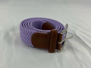 Cinturón elástico trenzado lila