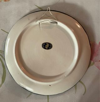 Piatto in ceramica F. Bozzola con uccelli