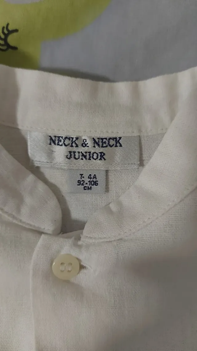 2 Camisas Niño Cuello Mao 4-5 Años