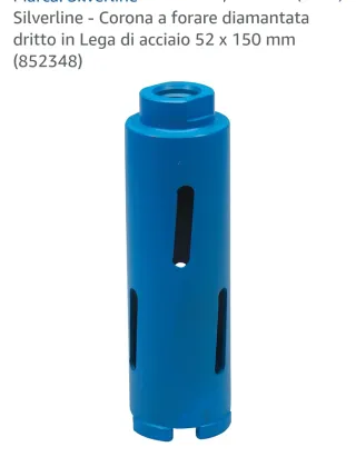 Corona diamantata Silverline 48x150mm