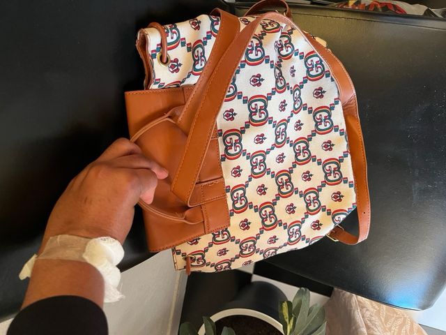 Mochila Gucci Marrón y Multicolor