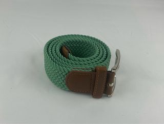 Cinturón elástico trenzado verde
