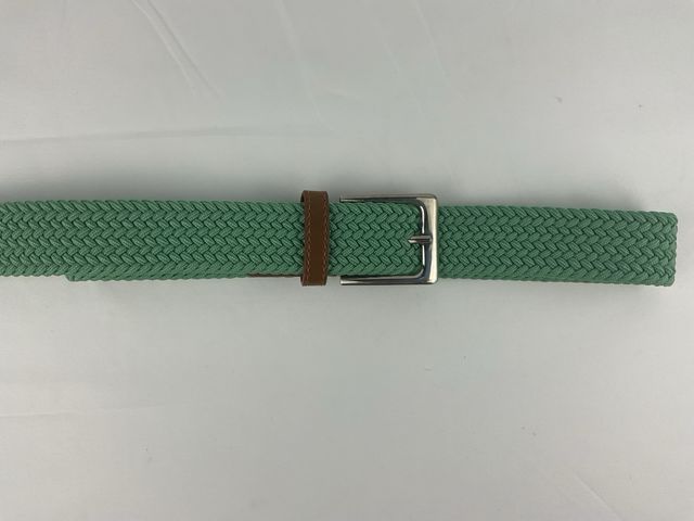 Cinturón elástico trenzado verde
