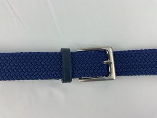 Cinturón elástico trenzado azul