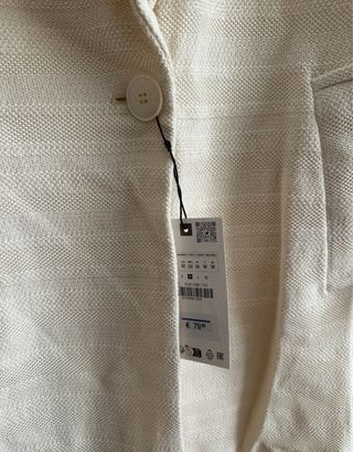 Cappotto Zara Beige/Bianco Taglia M